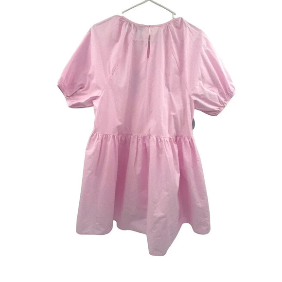 Hill House The Francesca Top Peplum Puff Sleeve Ballerina Pink Size Small NWT - Picture 4 of 10